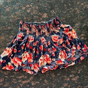 Y2K Floral Smocked Women's Skirt